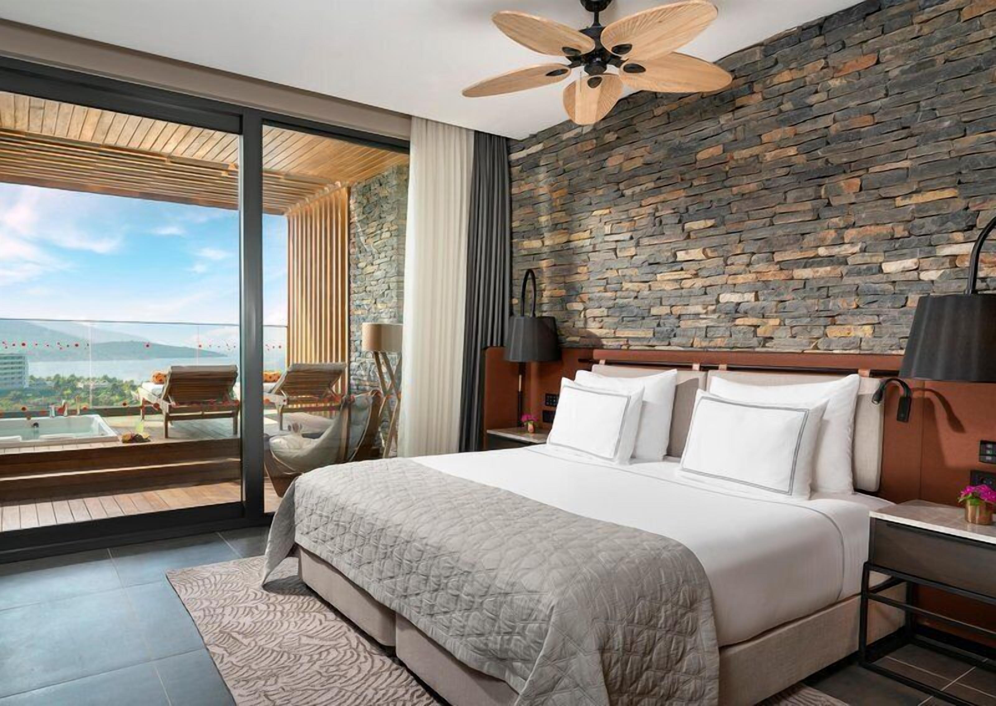 Family Corner Terrace Suite Sea View | Ropa de cama de alta calidad y colchones Tempur-Pedic