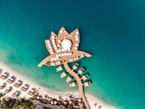 Private beach, white sand, beach cabanas, sun loungers