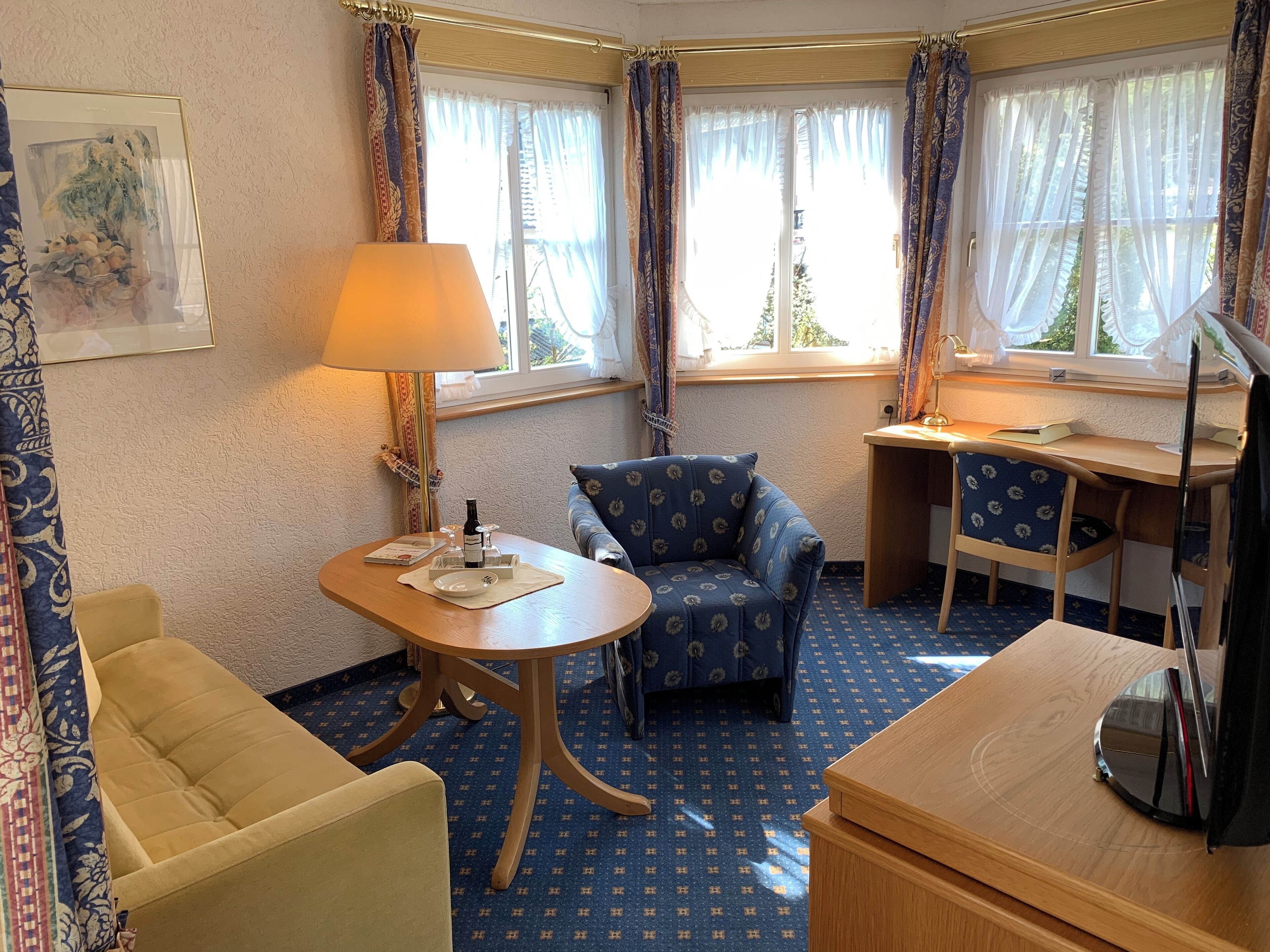 Doppelzimmer Comfort (Nebenhaus Faller) | Wohnbereich | Flachbildfernseher