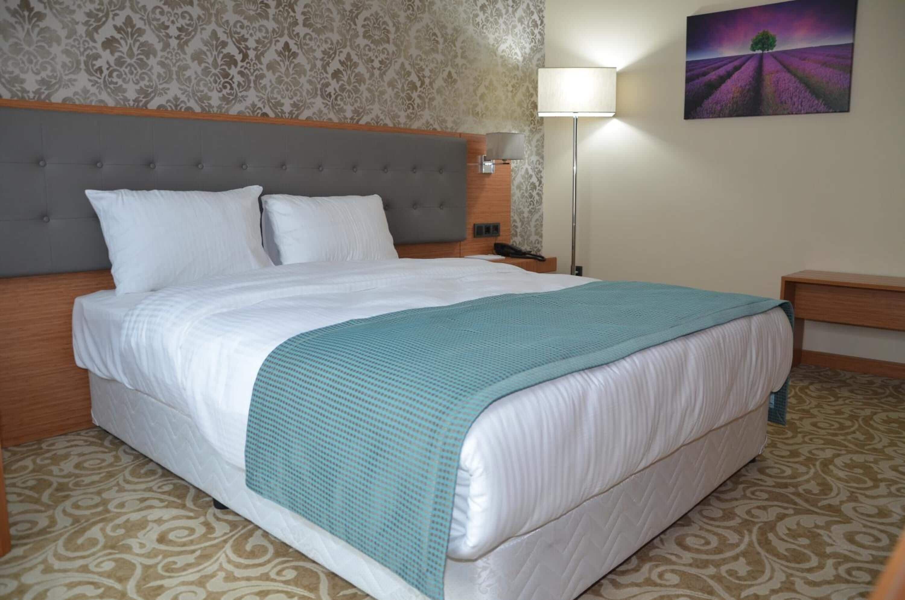 Egyptian cotton sheets, hypo-allergenic bedding, minibar, in-room safe