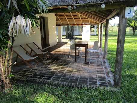 Standard Cabin, Garden View (2 people) | Terrace/patio