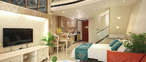 1 kamar tidur, brankas, tirai kedap cahaya, dan kedap suara