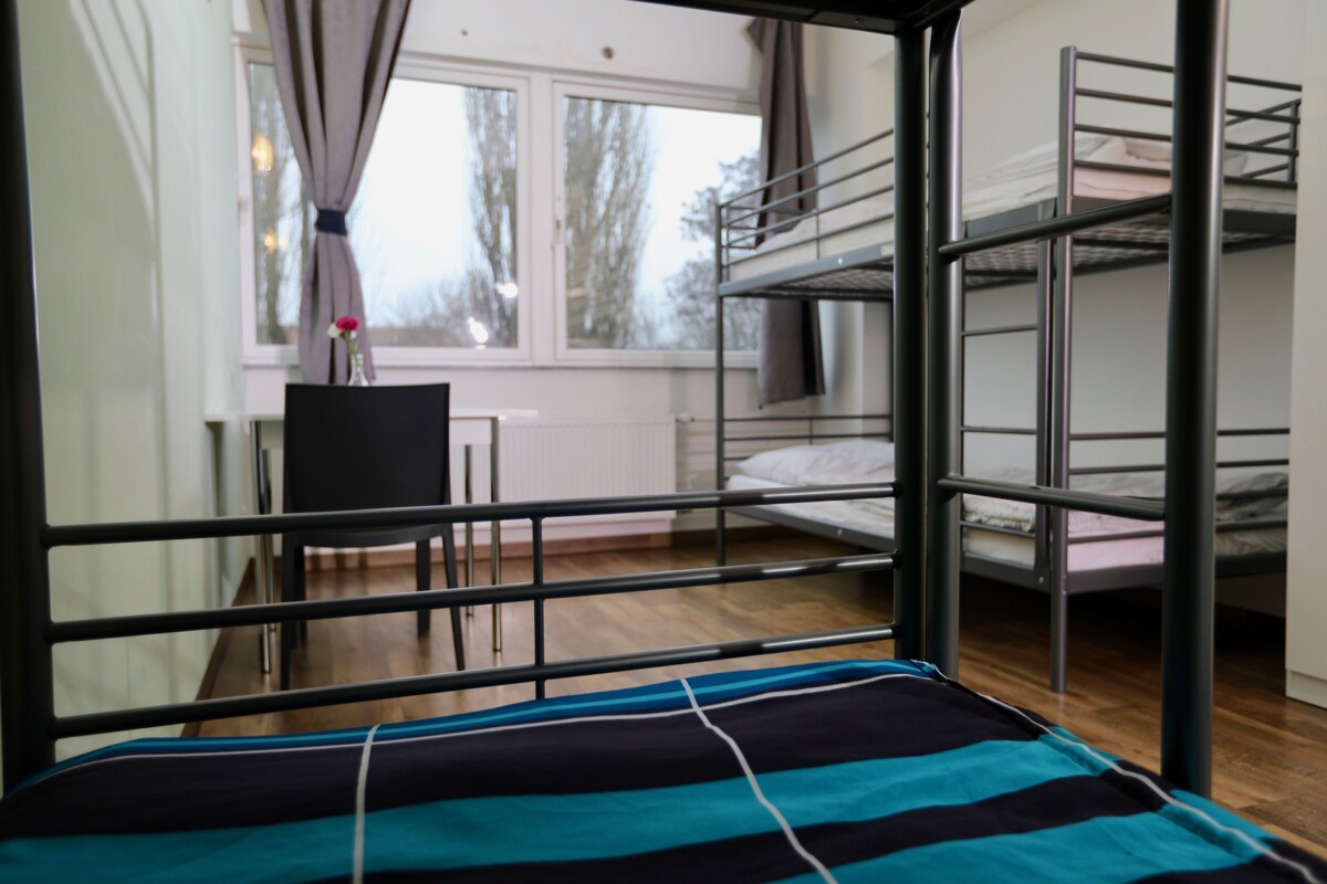 Basic Quadruple Room, Mixed Dorm, Accessible, Shared Bathroom (Nr. 7) | Free WiFi, bed sheets