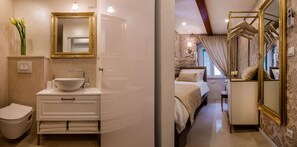 Classic Single Room | Bathroom | Shower, hair dryer, towels - Jupiter Lux Rooms (Split)