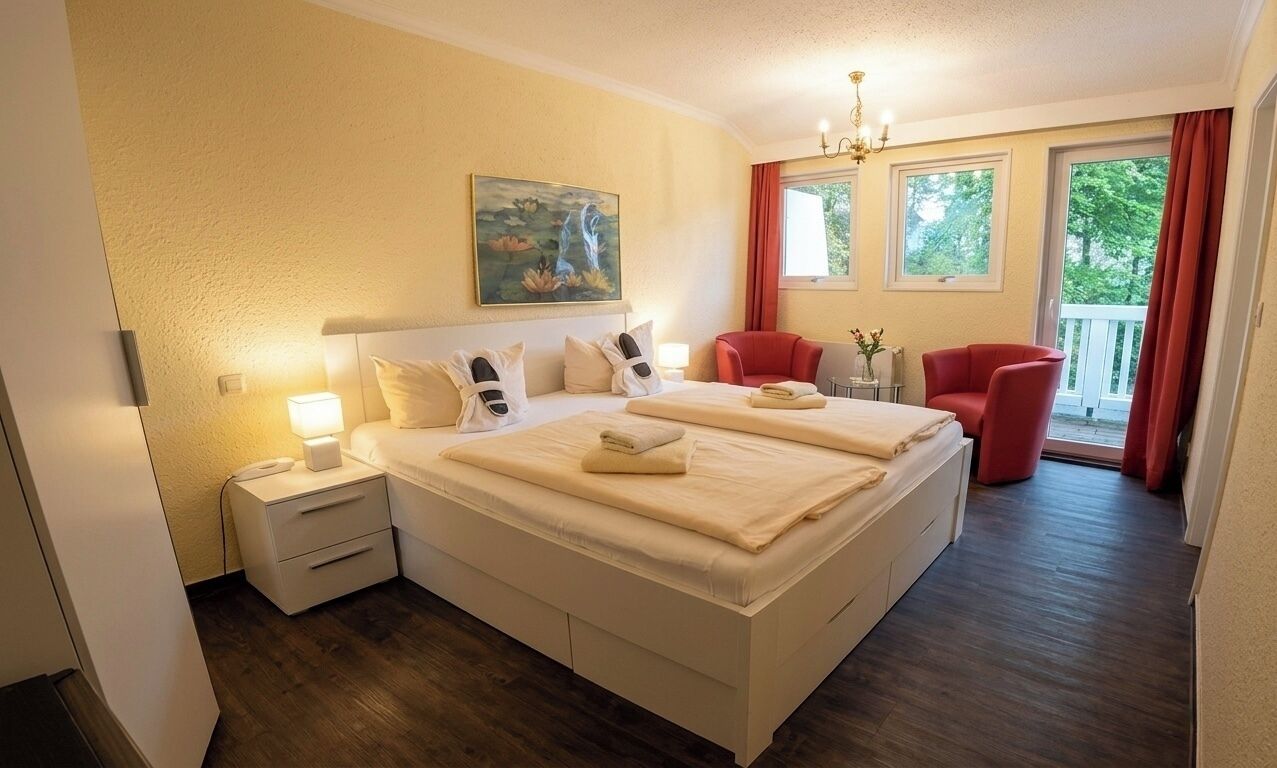 Kleines Doppelzimmer, Balkon | Minibar, kostenlose Babybetten, kostenloses WLAN, Bettwäsche