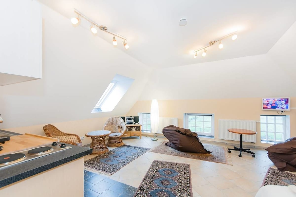 Classic Apartment, 1 Bedroom, Partial Lake View (Heuboden) | Living area | Flat-screen TV