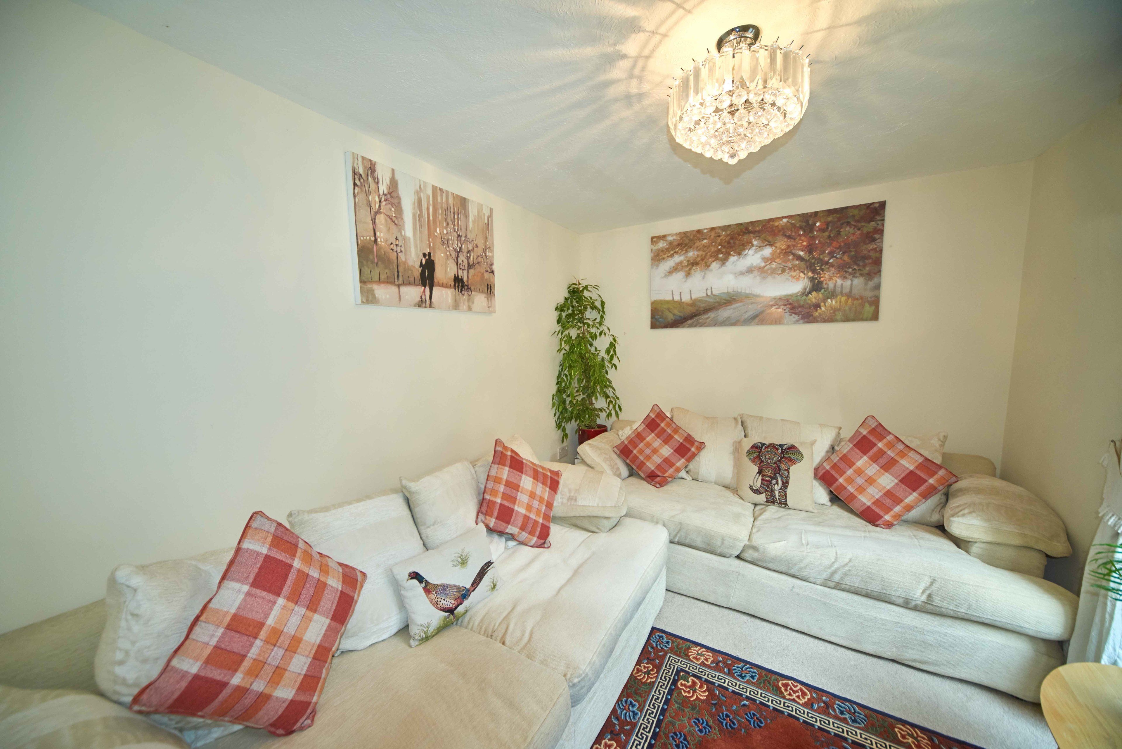 Ferienhaus, 4 Schlafzimmer, Küche, Gartenblick | Wohnzimmer | Fernseher