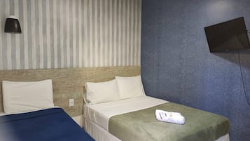 Blackout curtains, iron/ironing board, free WiFi, bed sheets