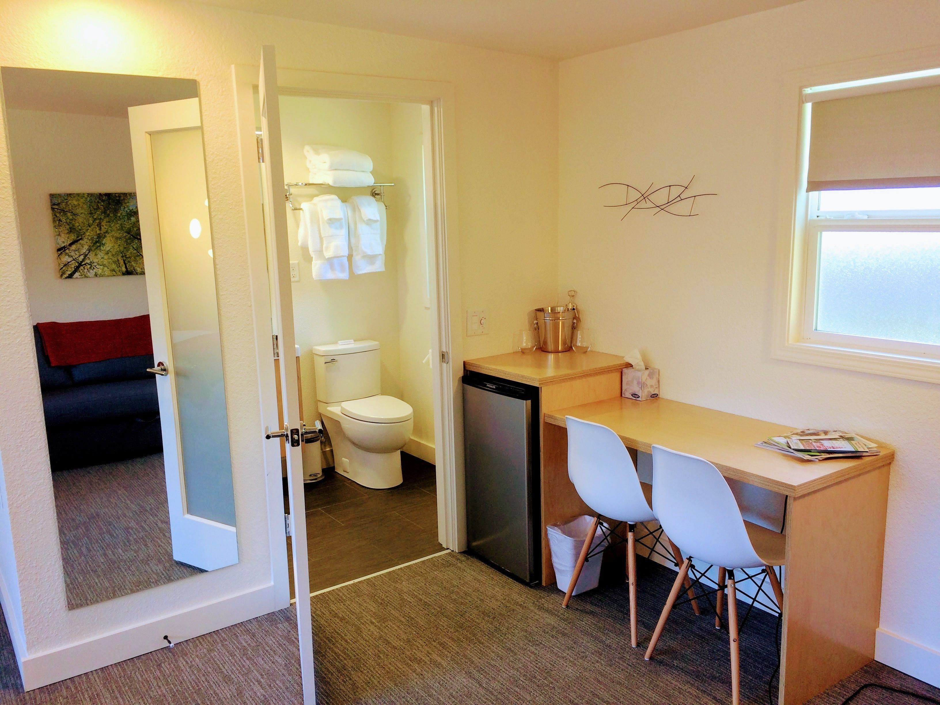 room, 1 queen bed with sofa bed, refrigerator | in-room safe, desk, free wifi, bed sheets