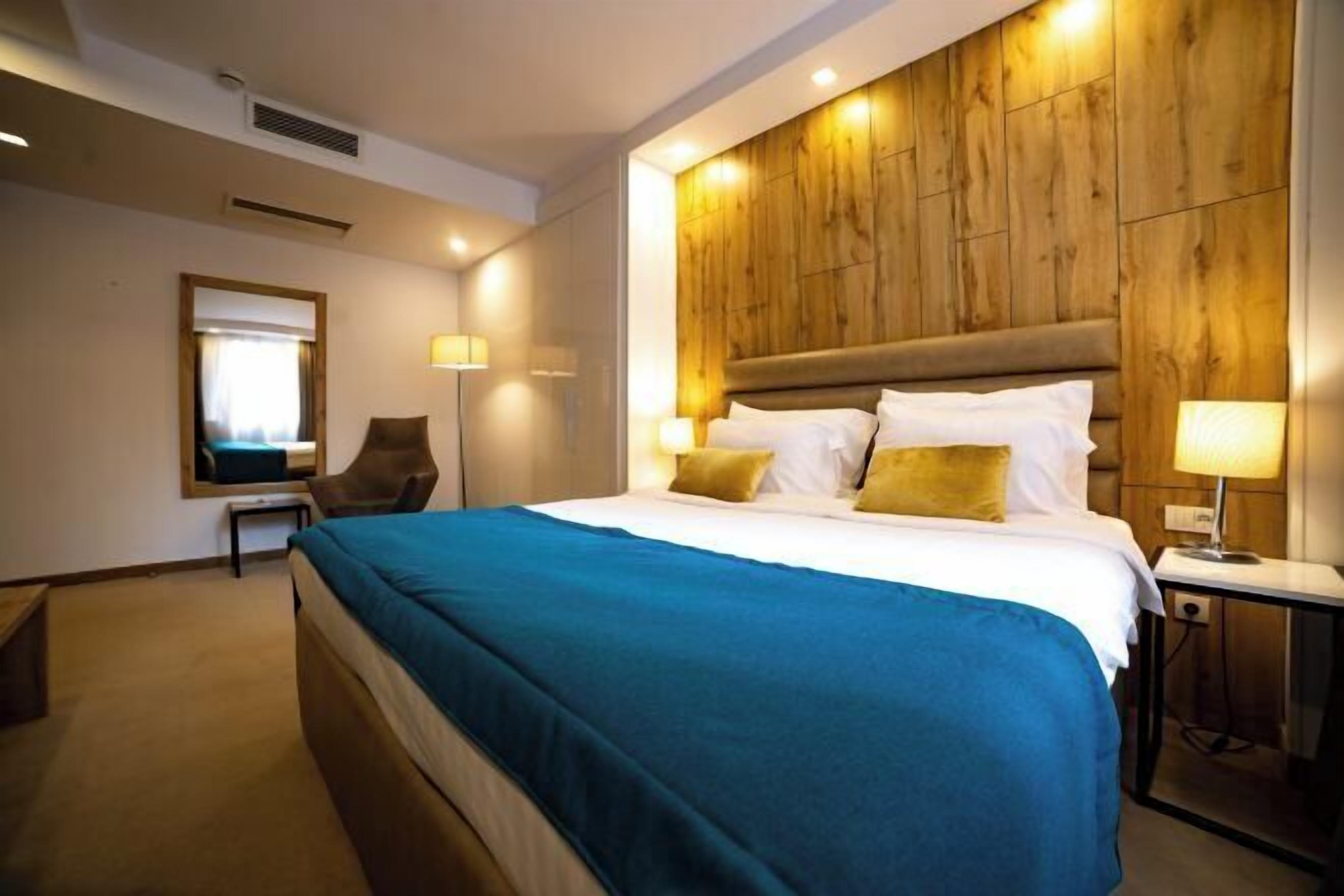 Premium bedding, memory-foam beds, minibar, in-room safe