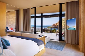 Egyptian cotton sheets, premium bedding, down duvets, minibar