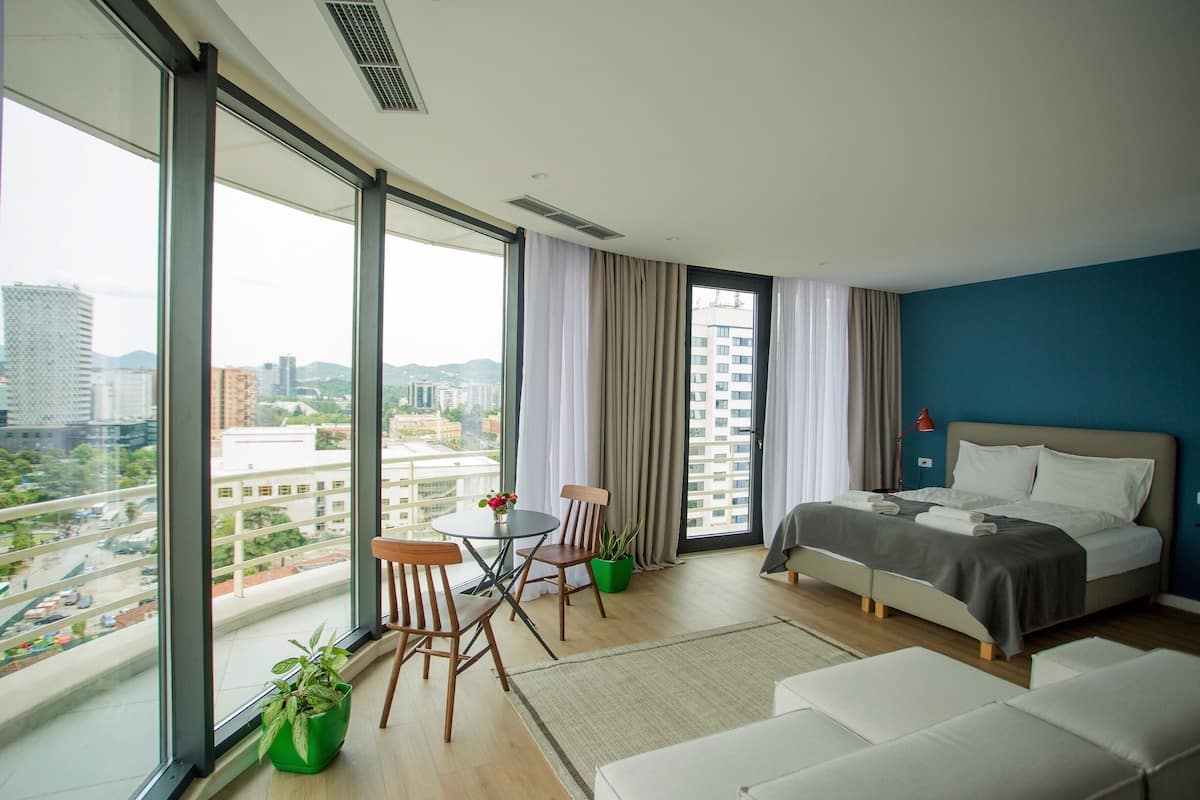 Panoramic Room, City View | Desk, soundproofing, iron/ironing board (on request), WiFi (free)