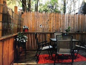 Deluxe Condo, 2 Bedrooms, Kitchen, Garden Area | Terrace/patio - 15 MINS TO TIME SQ AND WTC (Union City)