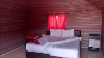 Standard Tent (Double ) | Premium bedding, pillowtop beds, blackout drapes, rollaway beds