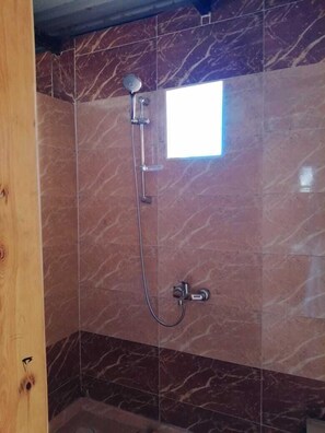 Family Tent, Mountain View | Bathroom shower - Black Irish Camp and Tours (Wadi Rum)