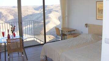 Panoramic Double Room, Mountain View | Premium bedding, desk, blackout drapes, soundproofing