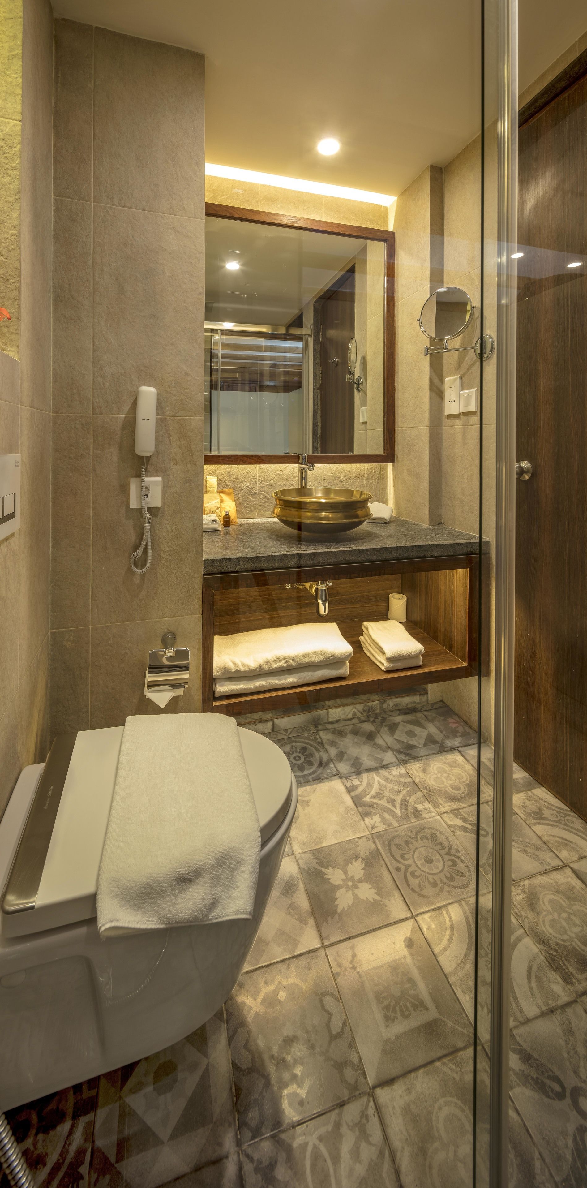 free toiletries, hair dryer, slippers, towels