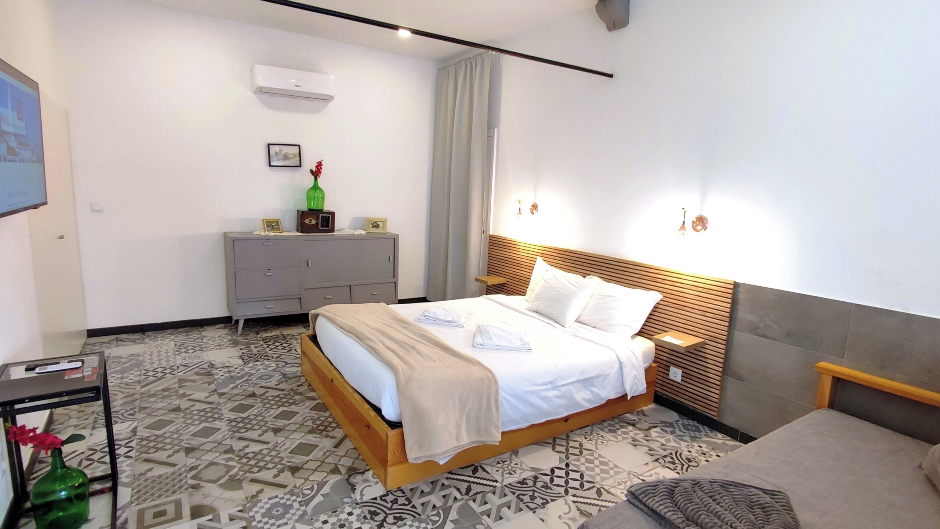 Blackout curtains, iron/ironing board, free WiFi, bed sheets