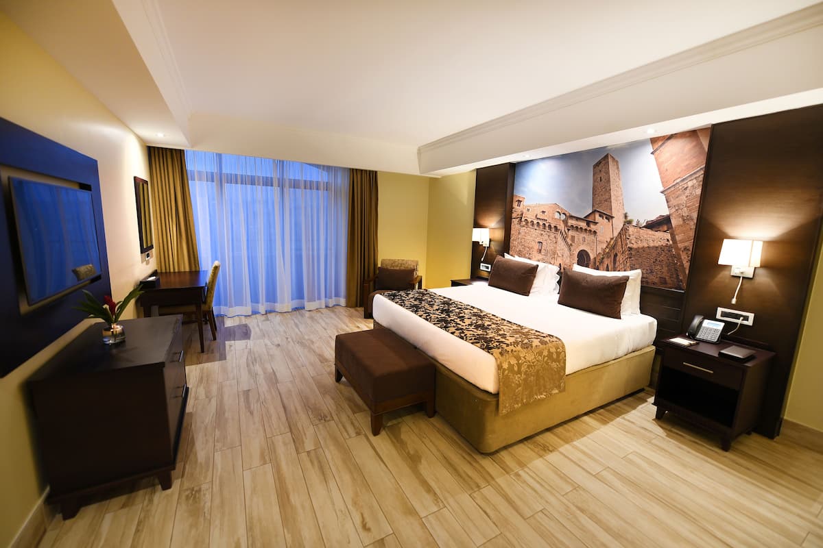 Premium bedding, in-room safe, desk, blackout drapes