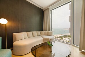 Appartement, 1 chambre, vue sur la mer | Aire de séjour