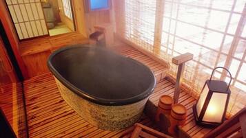 Japanese Room with Open-Air Bath (River Side), Non Smoking | In-room safe, desk, bed sheets