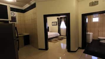 Appartement, 1 slaapkamer | Hypoallergeen beddengoed, Select Comfort-bedden, geluiddichte muren