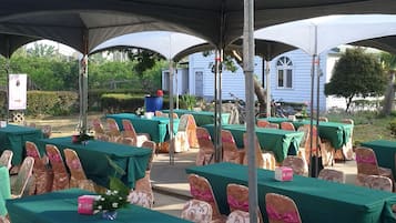 Outdoor wedding area