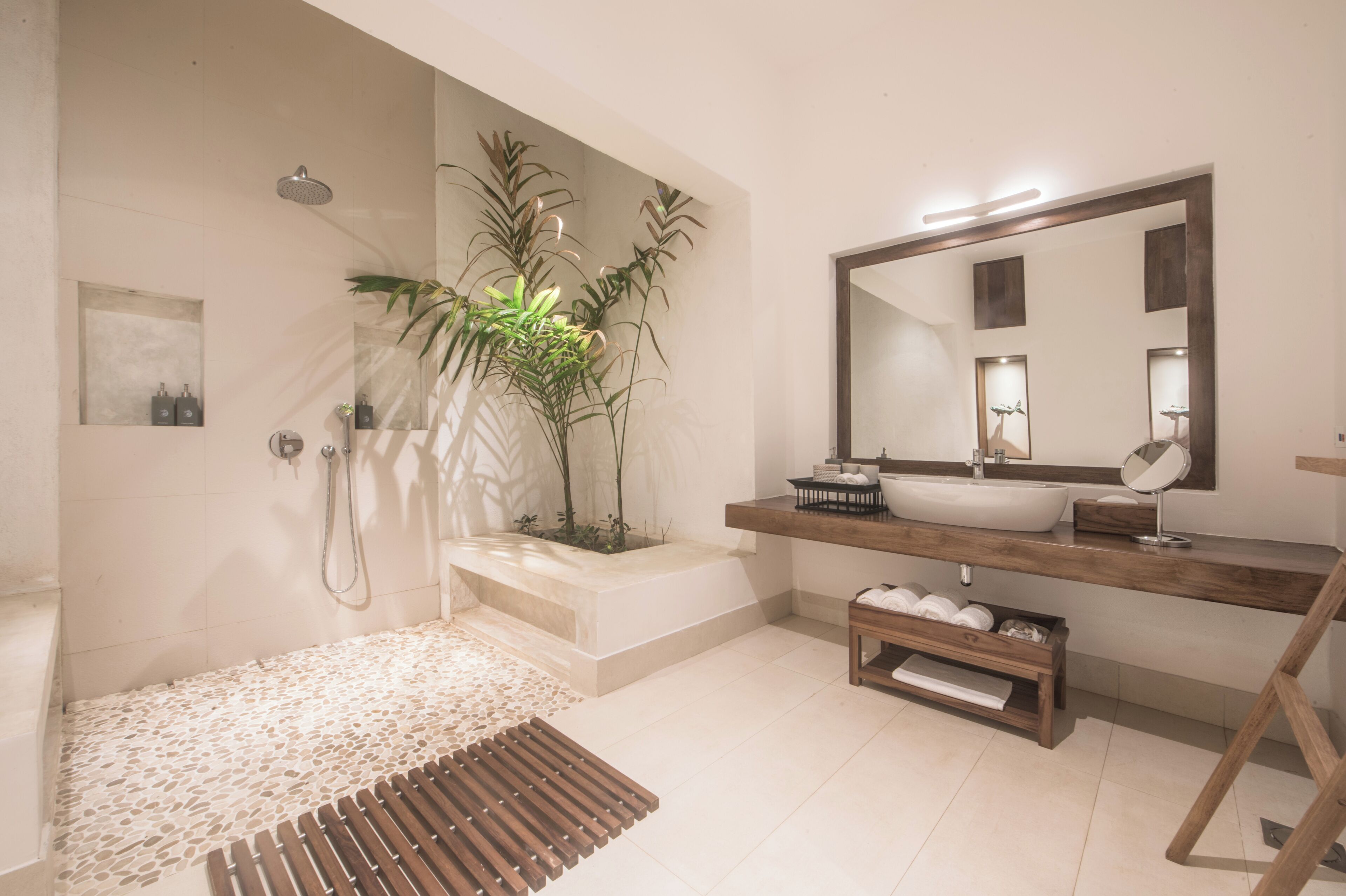 Suite, vista al océano | Baño | Regadera, regadera tipo lluvia, amenidades de baño gratuitas 