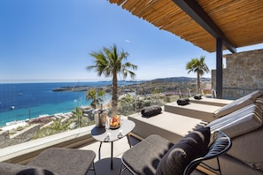 Elegant One Bedroom Villa with Private Pool and Panoramic Sea View | Terrace/patio - Tropicana Suites & Villas (Mykonos)