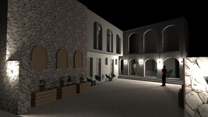 Front of property - evening/night - Hostel OldTown (Podgorica)