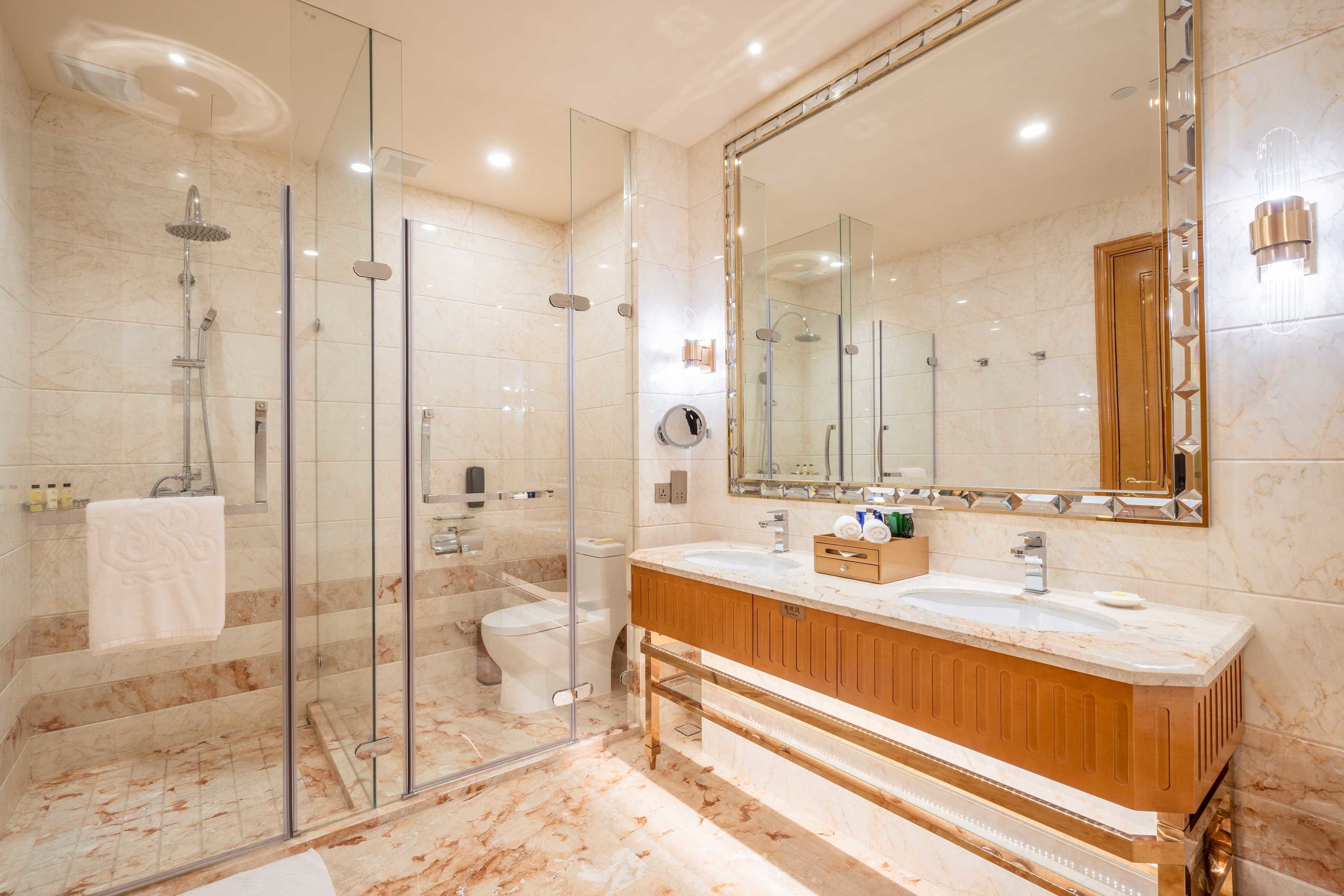 free toiletries, bathrobes, slippers, towels