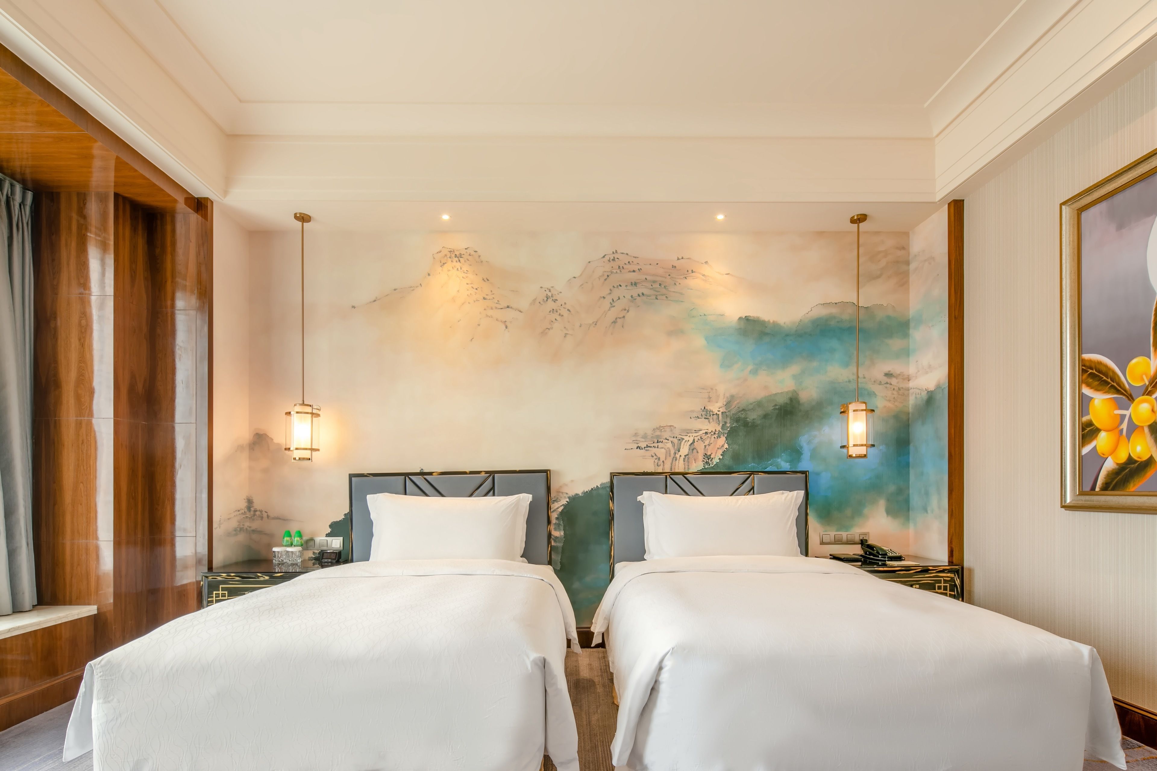 business twin room (hot spring access) | 1 bedroom, minibar, in-room safe, desk