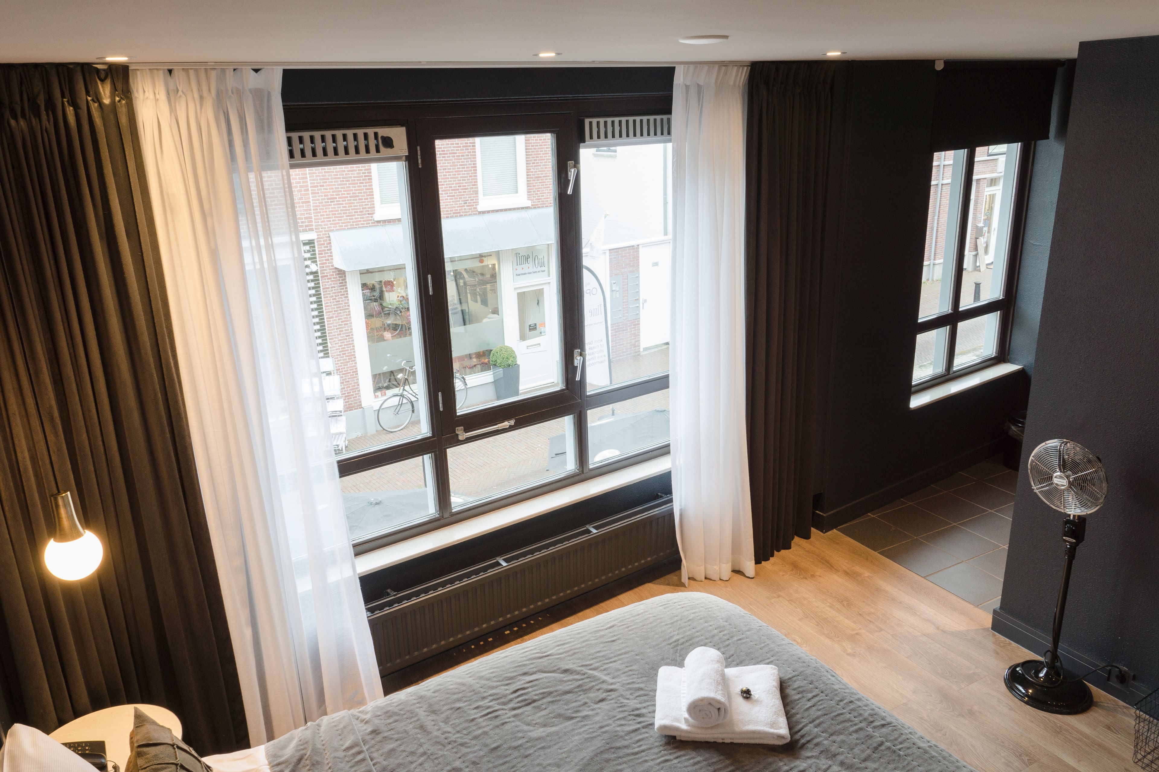deluxe double room, kitchenette, city view | view from room