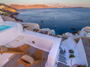 Suite, Jetted Tub | Terrace/patio - Hector Cave House (Santorini)