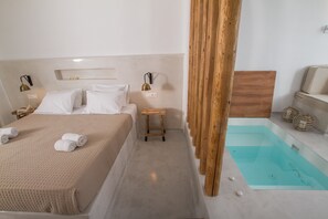 Suite, Jetted Tub | Premium bedding, down duvets, in-room safe, desk - Hector Cave House (Santorini)