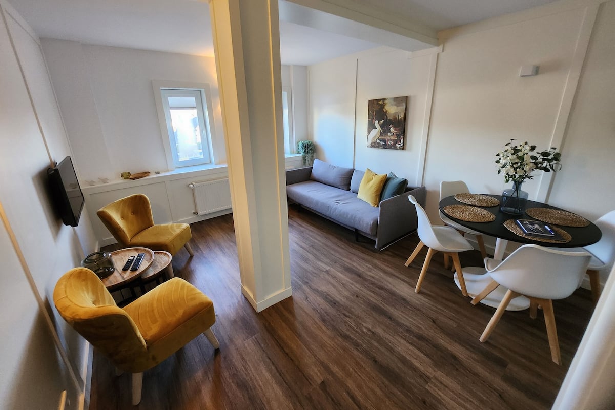 Apartament Deluxe, 1 dormitori, no fumadors, vistes a la ciutat | 1 dormitori, roba de llit d'alta qualitat i caixa forta a l'habitació