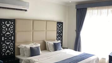 Deluxe studio | 1 slaapkamer, luxe beddengoed, pillowtop-bedden, een kluis op de kamer