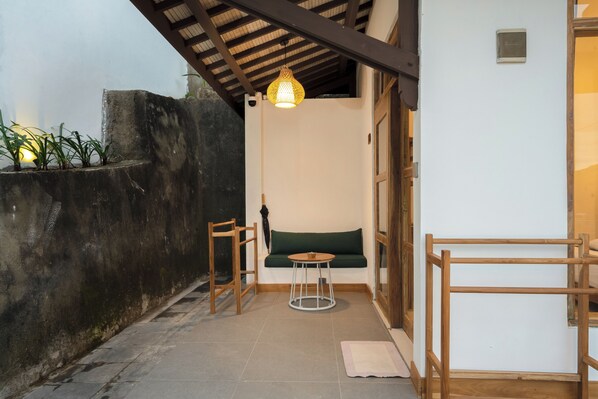 Chambre supérieure double | Terrasse/patio