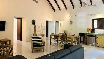 Comfort Apartment, 2 Bedrooms, Pool View | Living area | Flat-screen TV