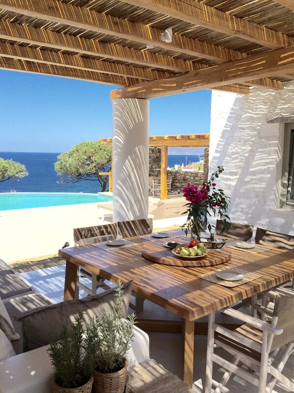 Vista a la playa o el mar