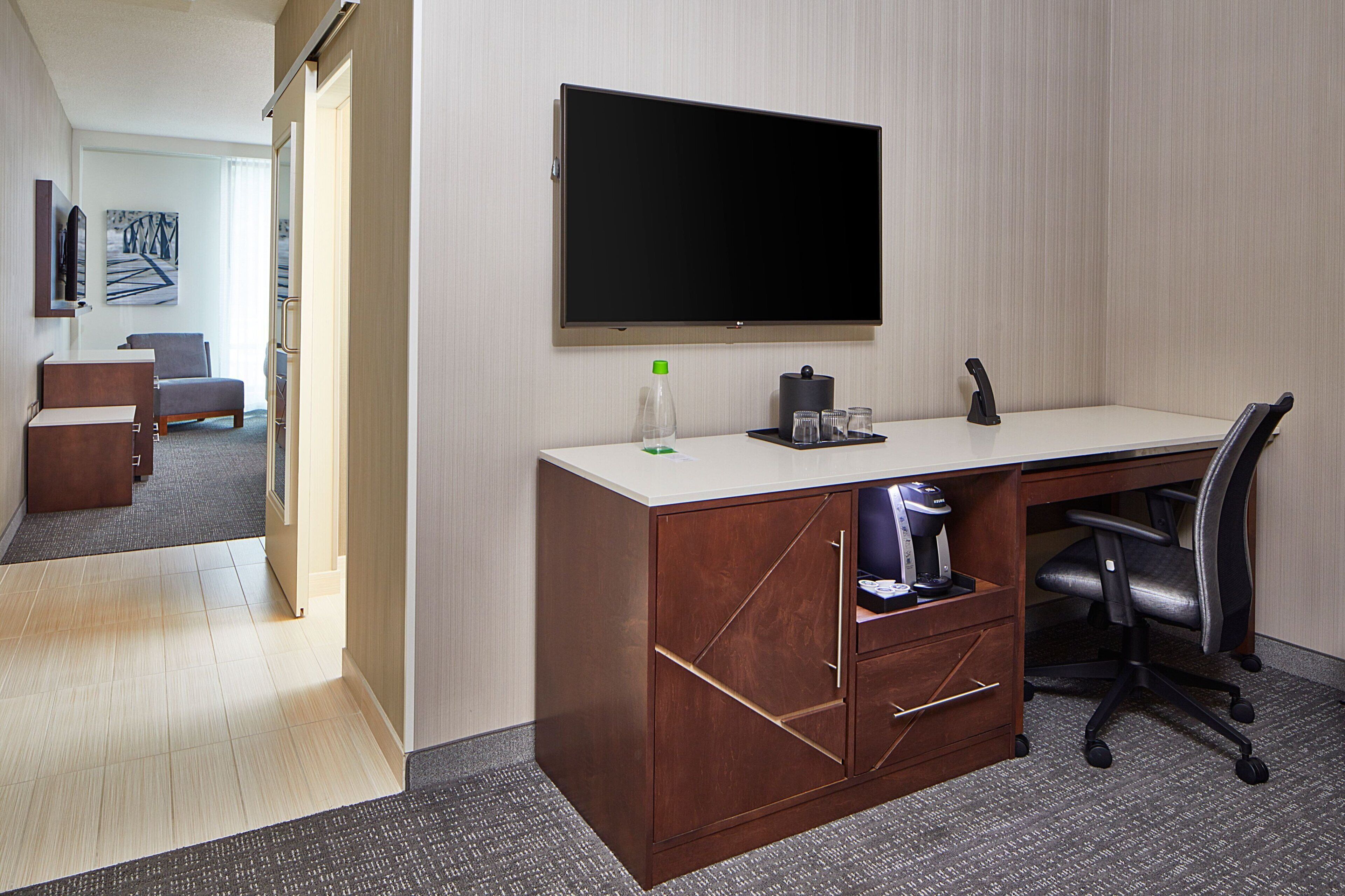 suite, 2 queen beds | hypo-allergenic bedding, desk, laptop workspace, iron/ironing board