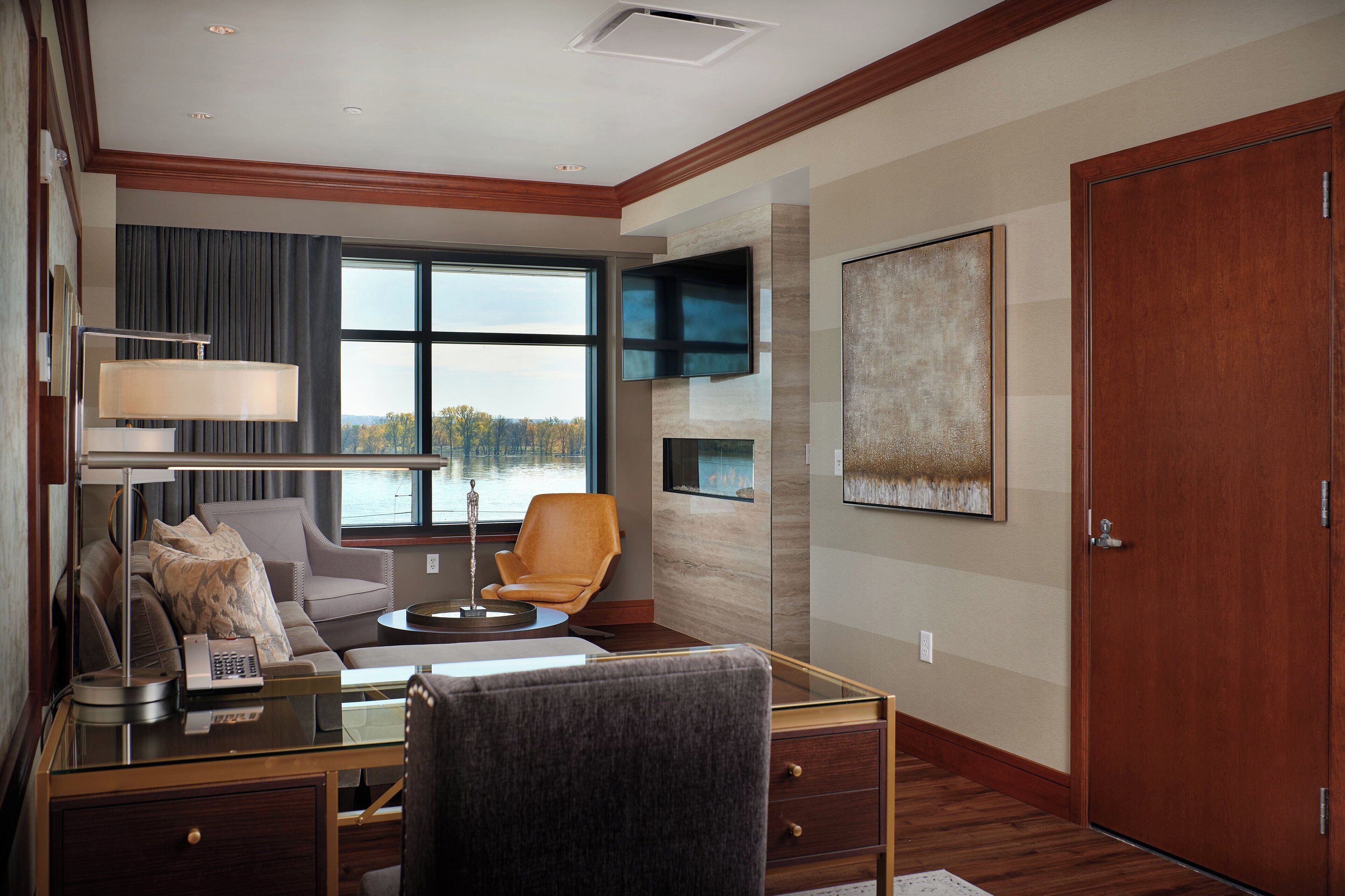 48-inch flat-screen tv with cable channels, tv