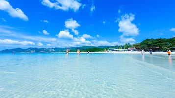Beach nearby, white sand