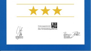 Certificato di classificazione alberghiera per Hotel Neptuns Ankerplatz & Zur Seerobbe 27476 Cuxhaven, valido da giugno 2023 a giugno 2026.