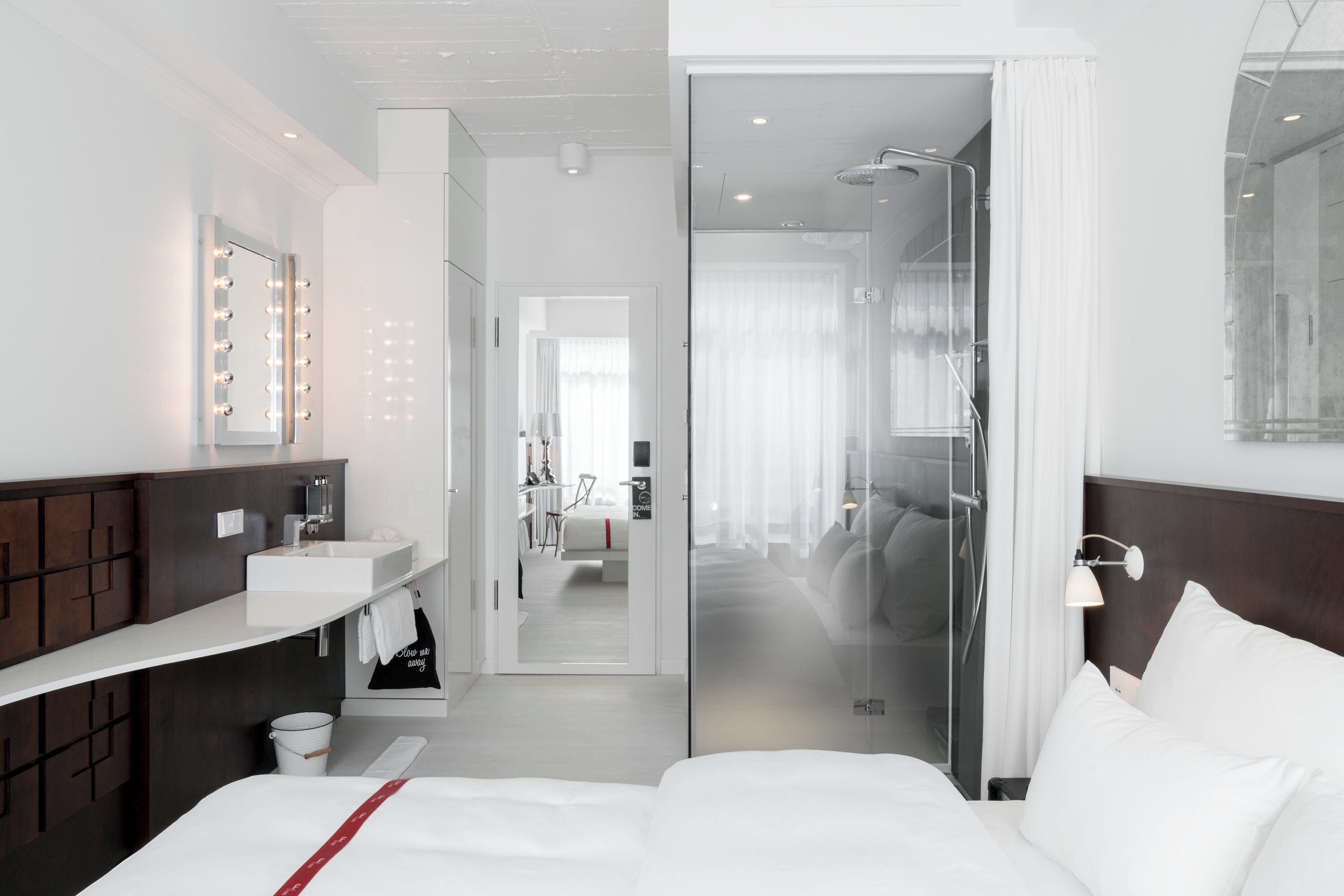 lovely room | bathroom | shower, rainfall showerhead, designer toiletries, hair dryer