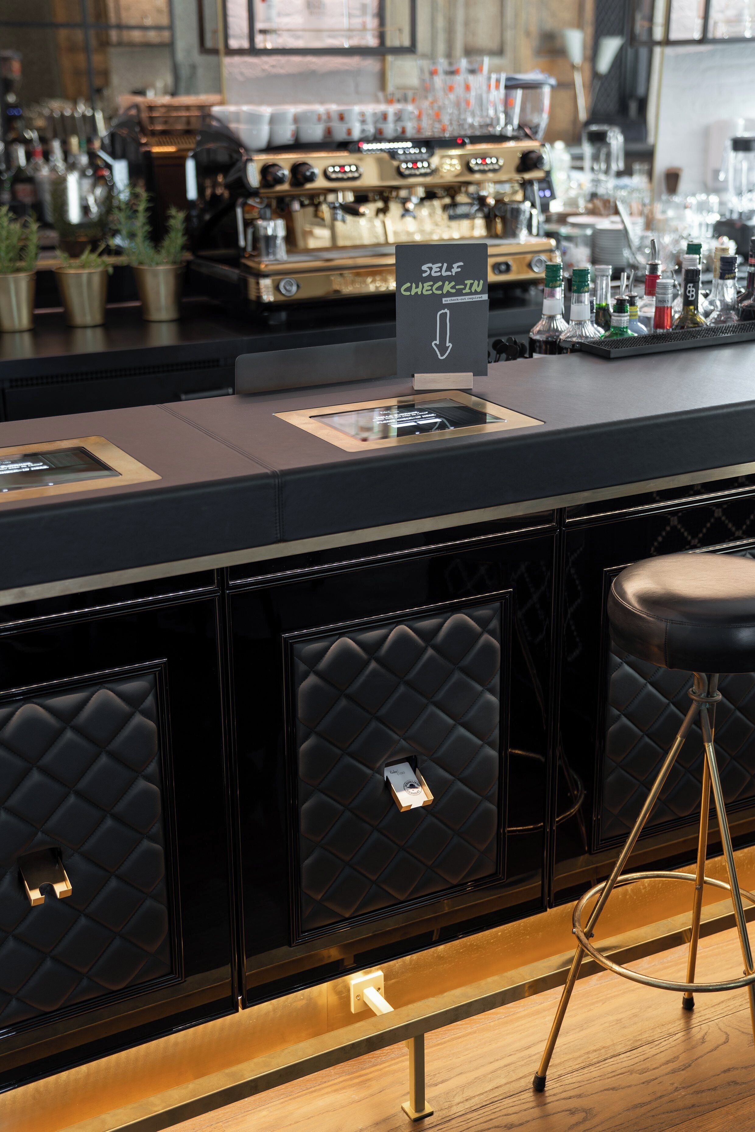 check-in/check-out kiosk