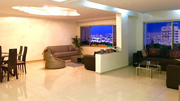 Deluxe Apartment, 2 Bedrooms | Living area | Flat-screen TV - Luxurious Apartment 2 Mars (Casablanca)