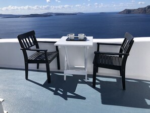 Traditional Apartment, Jetted Tub (Caldera View) | Terrace/patio - Aspa Caves (Santorini)