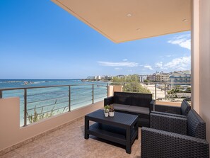 Departamento, vista al mar, frente al mar | Terraza o patio