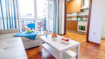 Apartment, 2 Bedrooms, Balcony | Living area | 40-inch flat-screen TV with digital channels, TV, Netflix